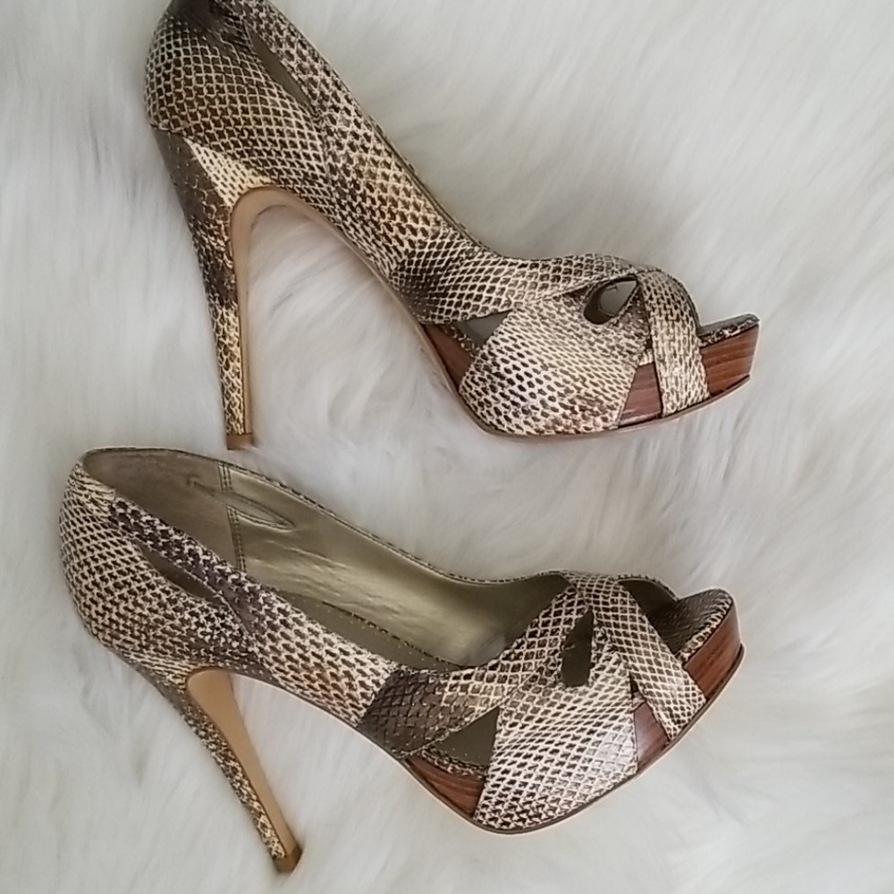 Snake skin heels